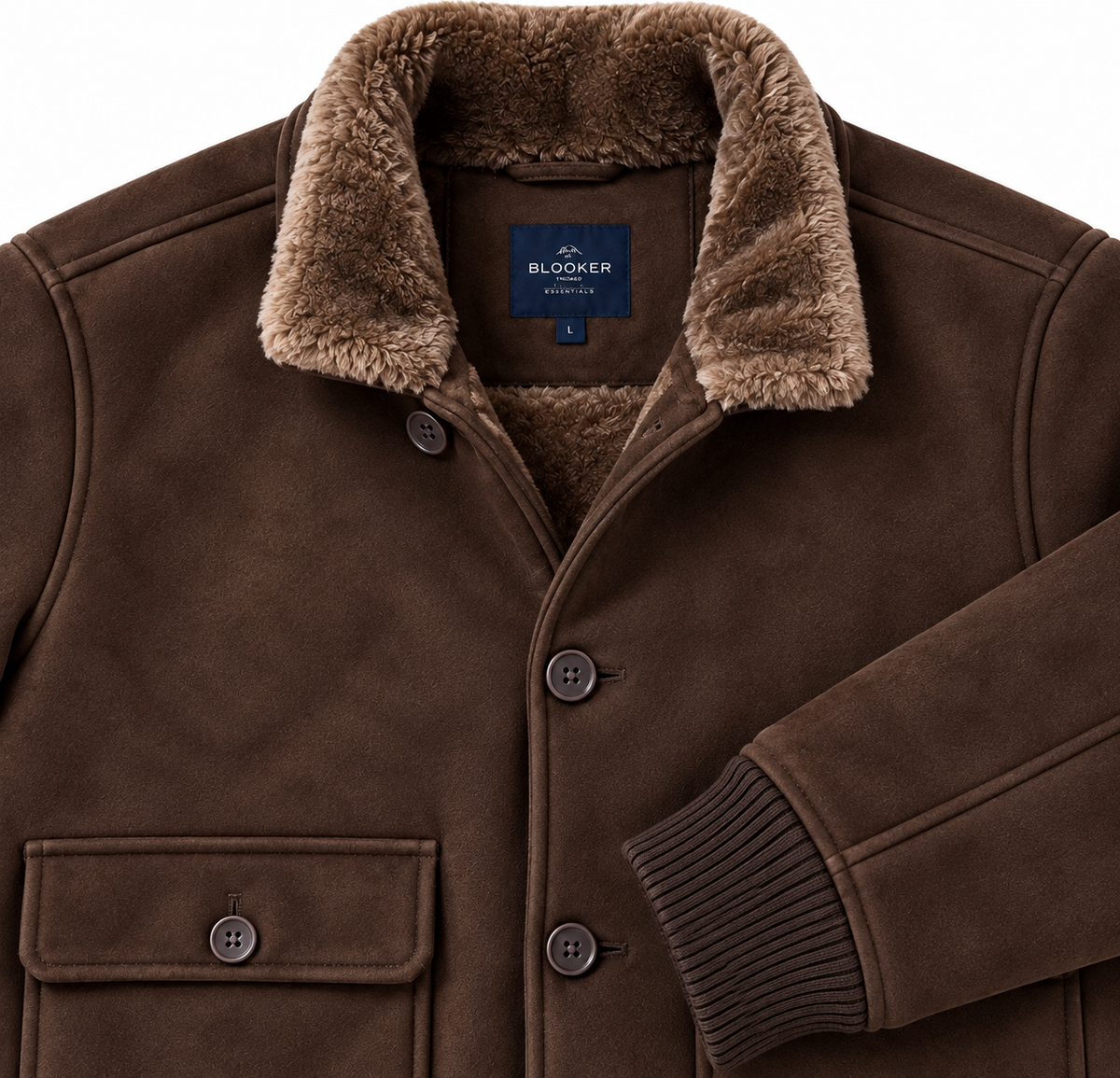 GIUBBOTTO EFFETTO SUEDE|Colore:T.moro
