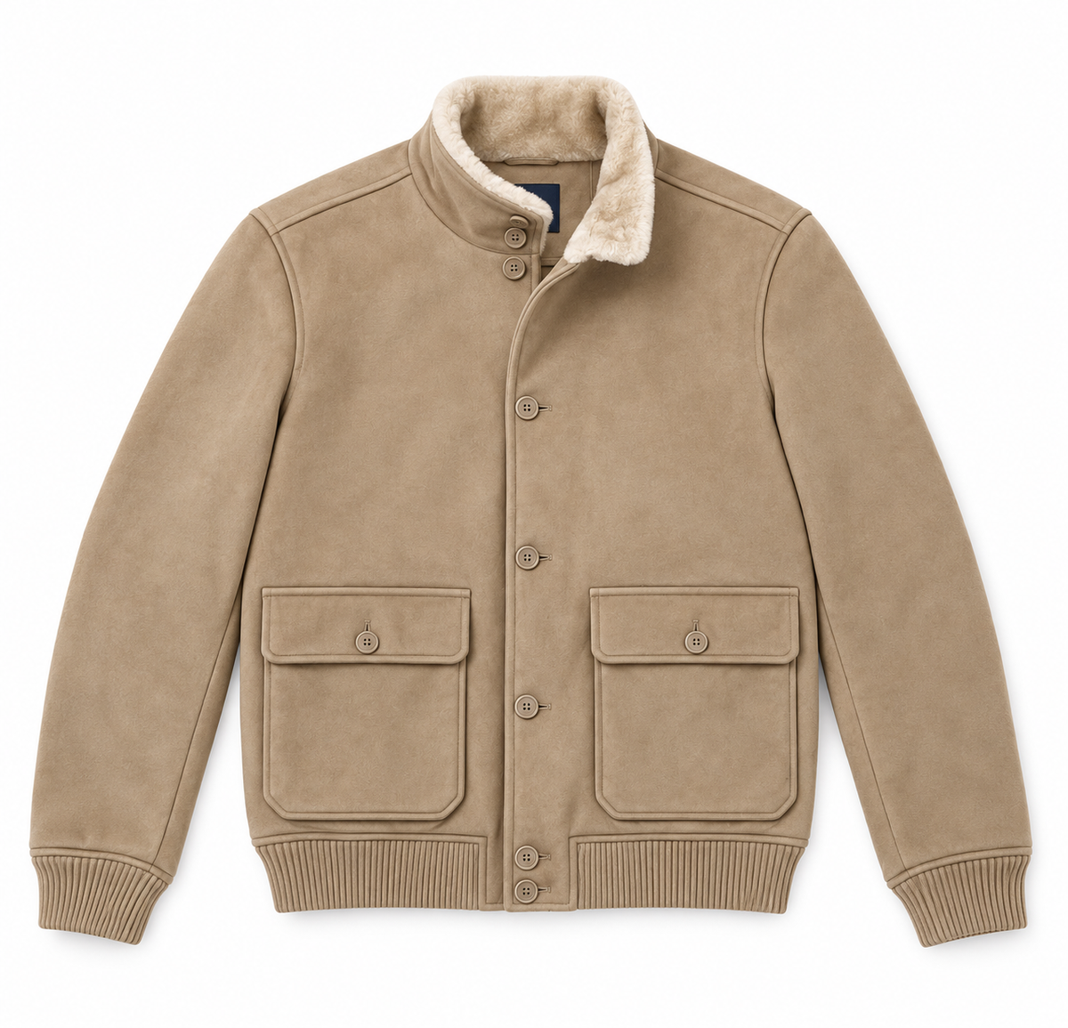 GIUBBOTTO EFFETTO SUEDE|Colore:Beige