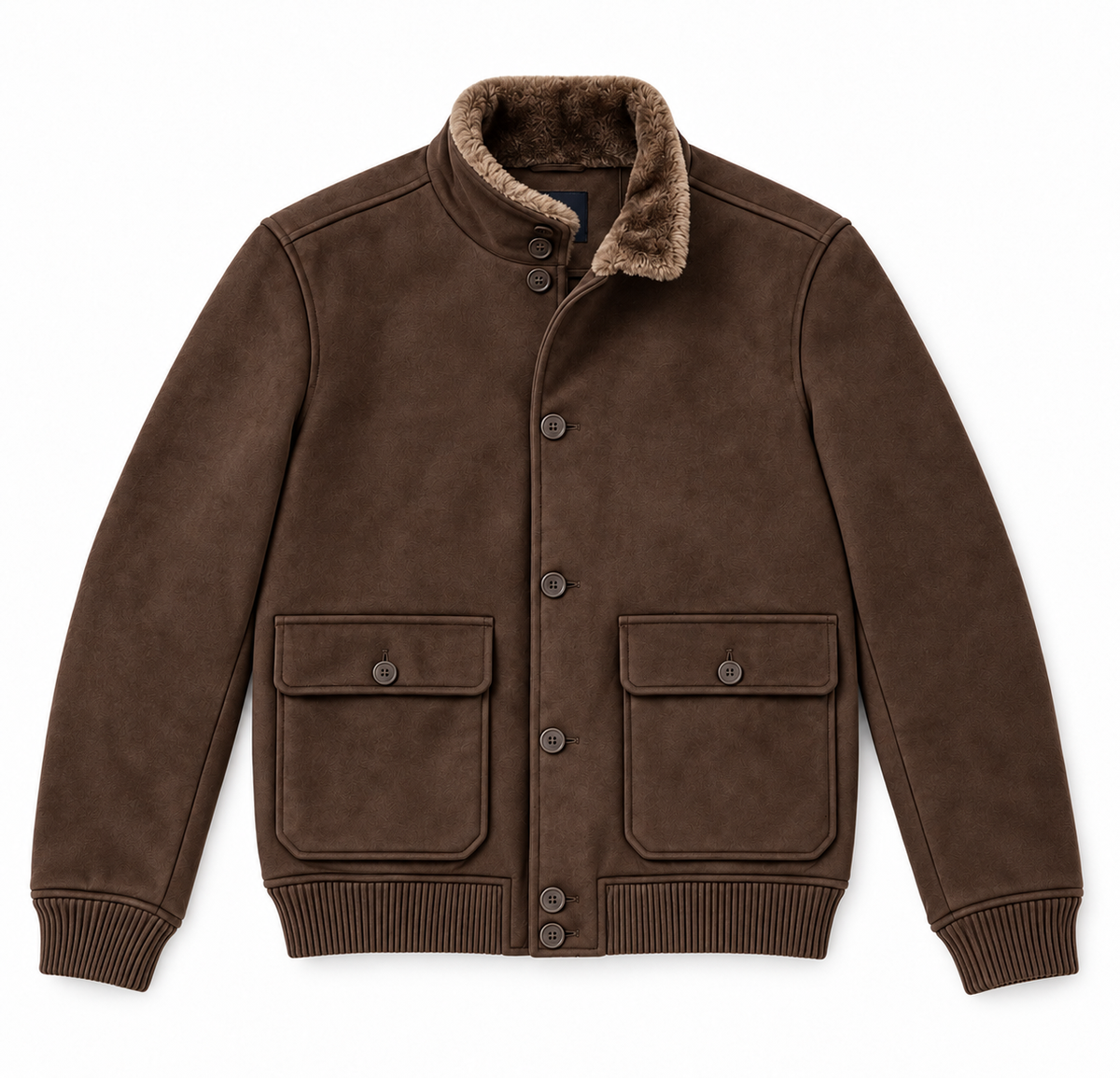 GIUBBOTTO EFFETTO SUEDE|Colore:T.moro