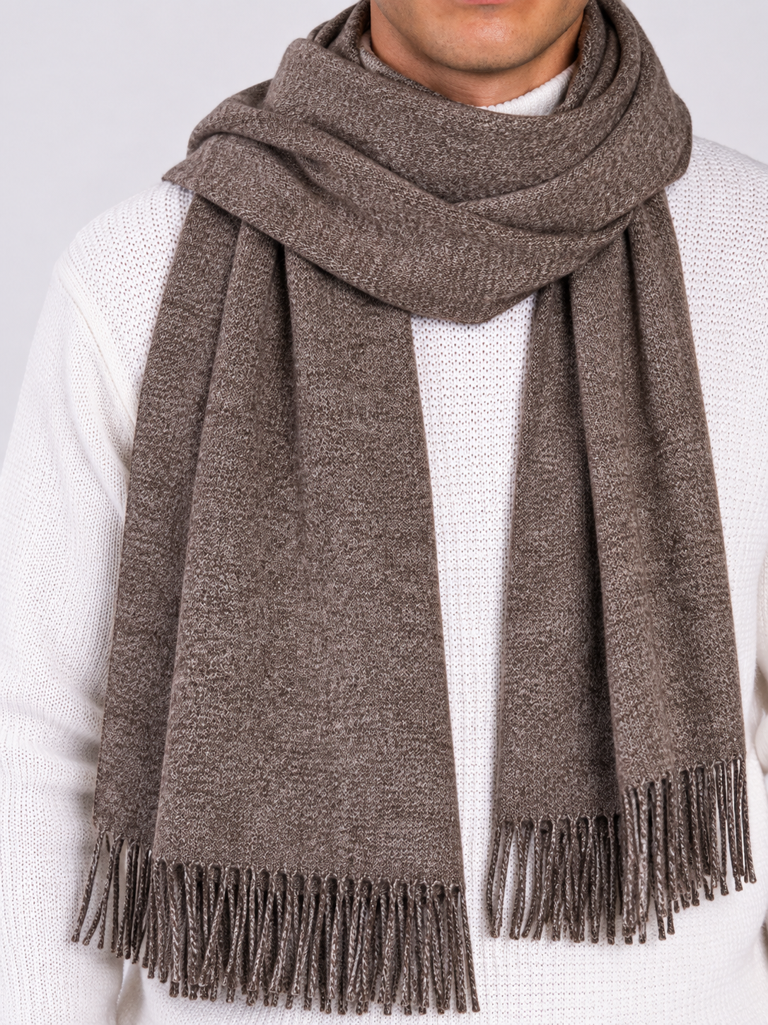 SCIARPA MOULINE'|Colore:Marrone