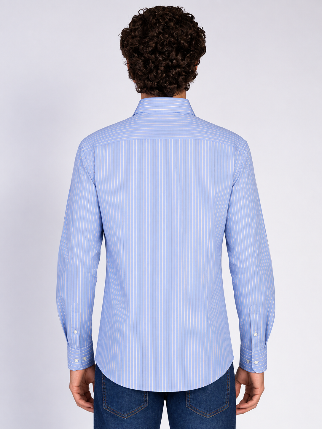 CAMICIA MICRORIGHE|Colore:Azzurro