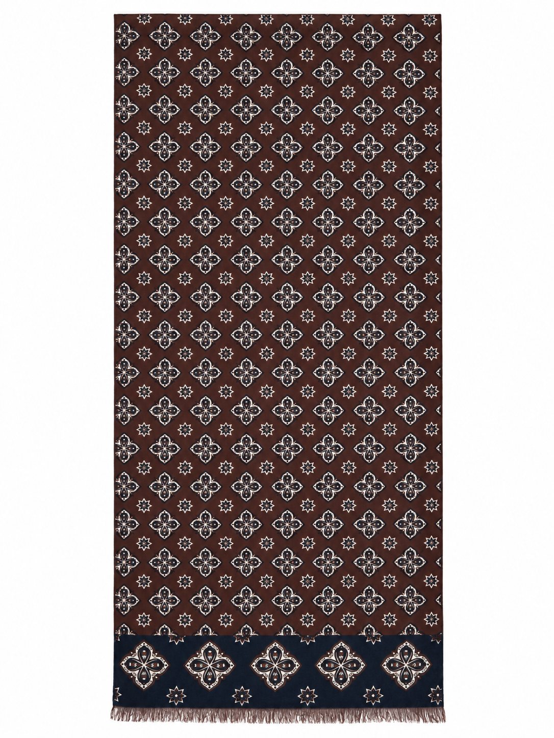 PASHMINA PATTERN GEOMETRICO|Colore:Moro