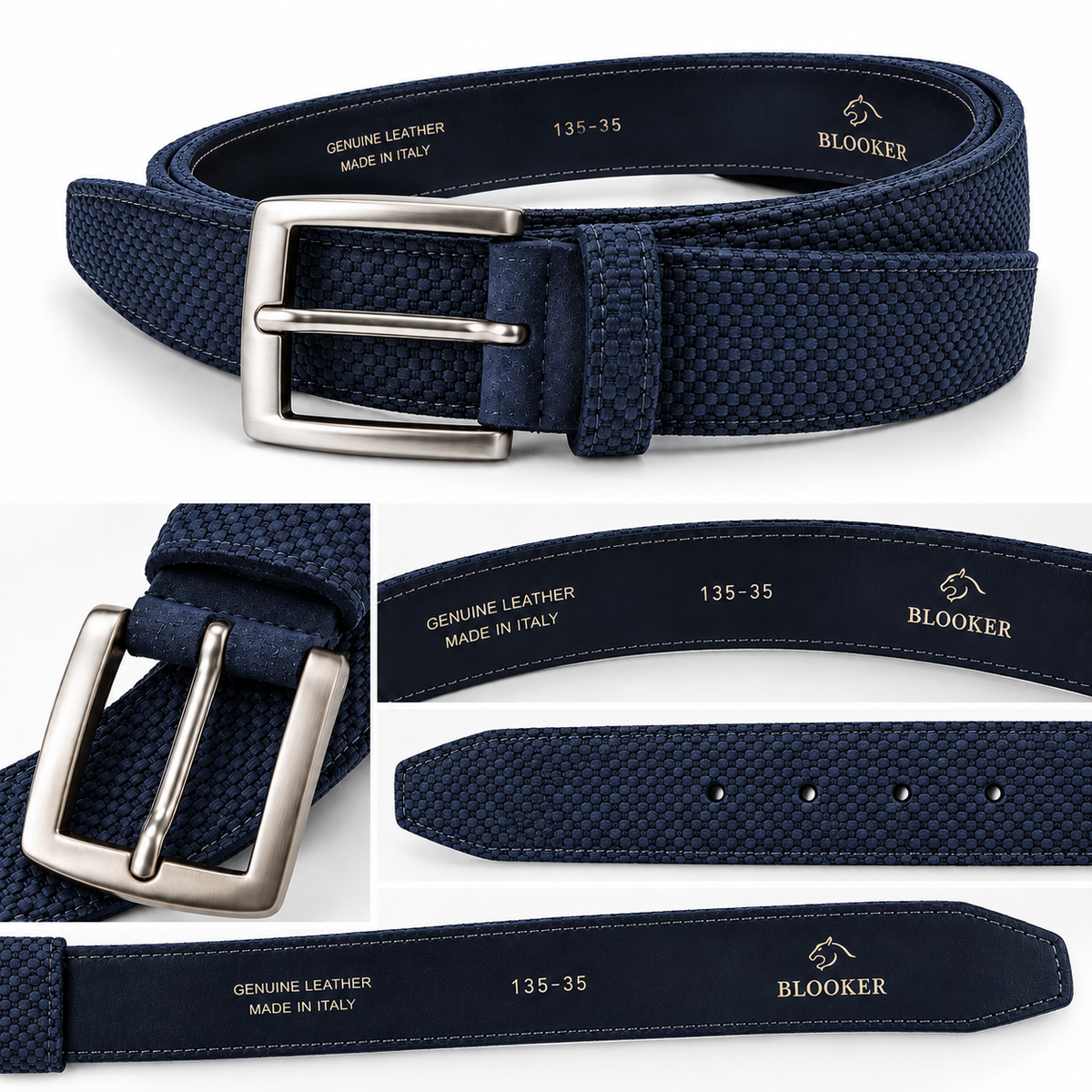 CINTURA INTRECCIATA|Colore:Blu