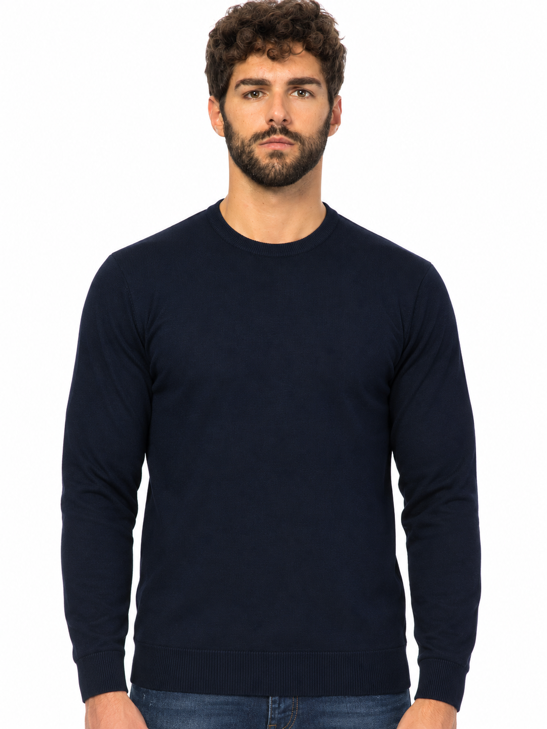 Maglia girocollo lavorazione liscia|Colore:Blu