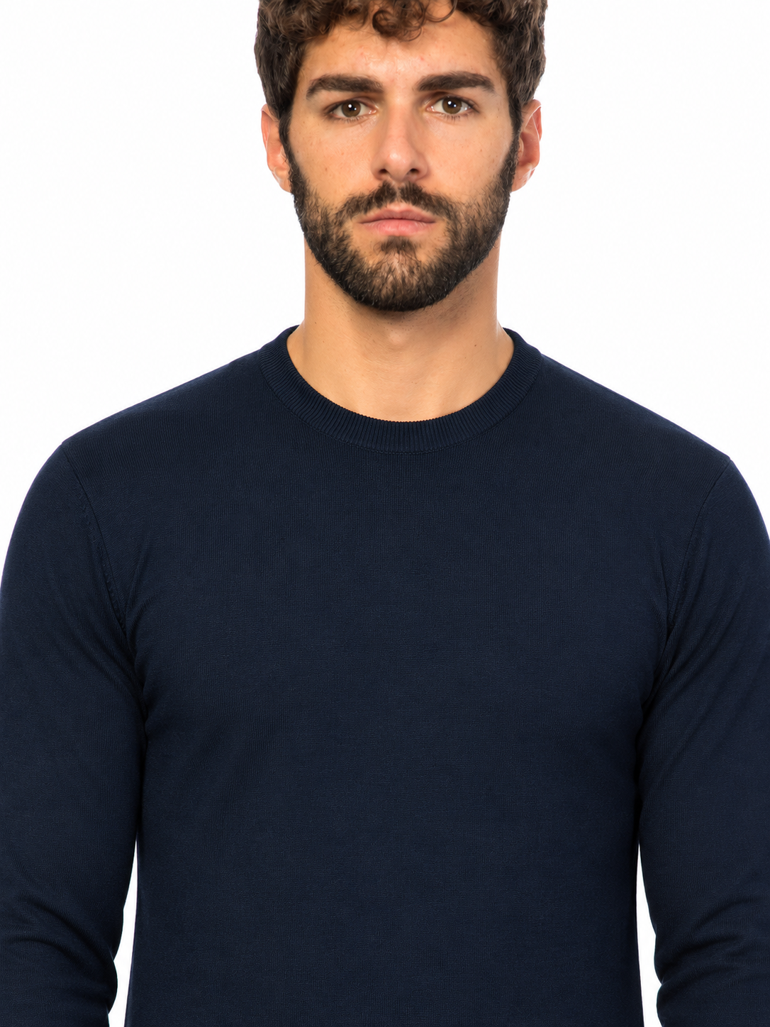 MAGLIA GIROCOLLO RASATA|Colore:Blu