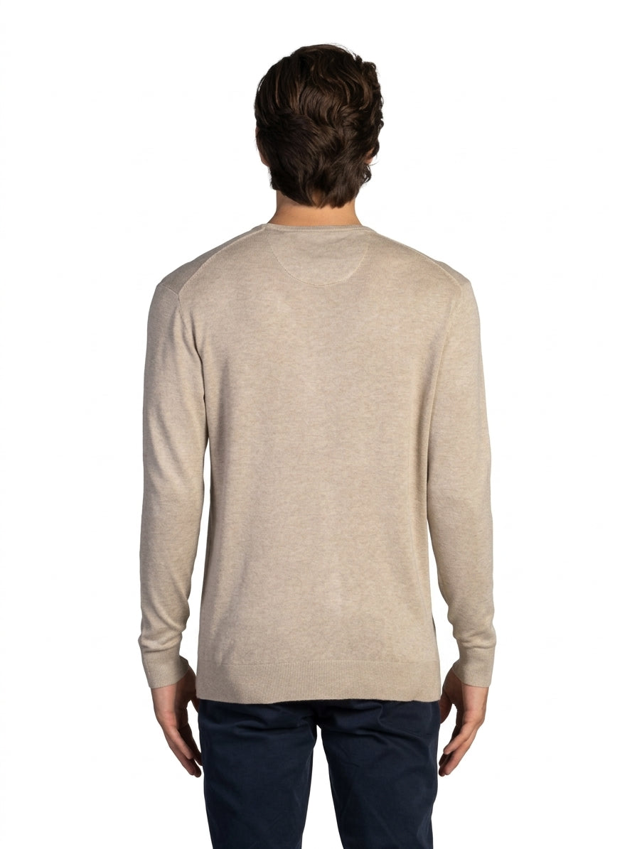 MAGLIA GIROCOLLO RASATA|Colore:Beige