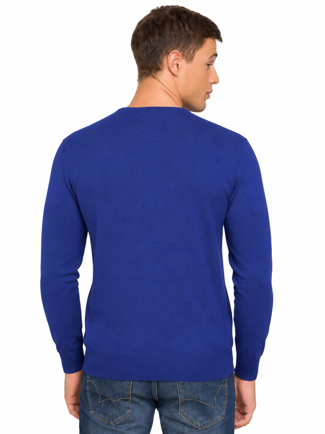 MAGLIA GIROCOLLO RASATA|Colore:Indaco