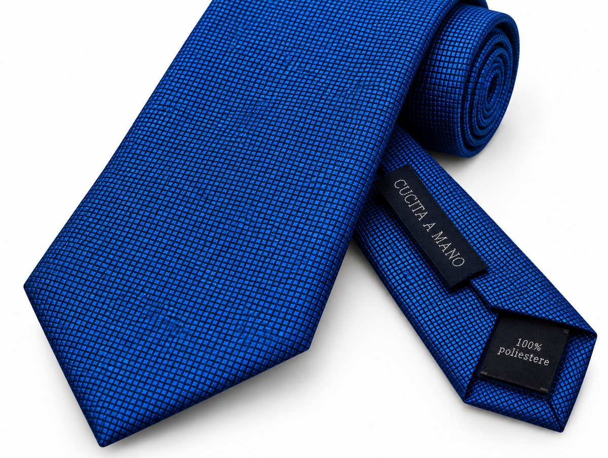 CRAVATTA MICRO-TRAMA|Colore:Royal
