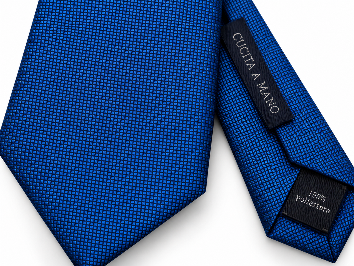 CRAVATTA MICRO-TRAMA|Colore:Royal