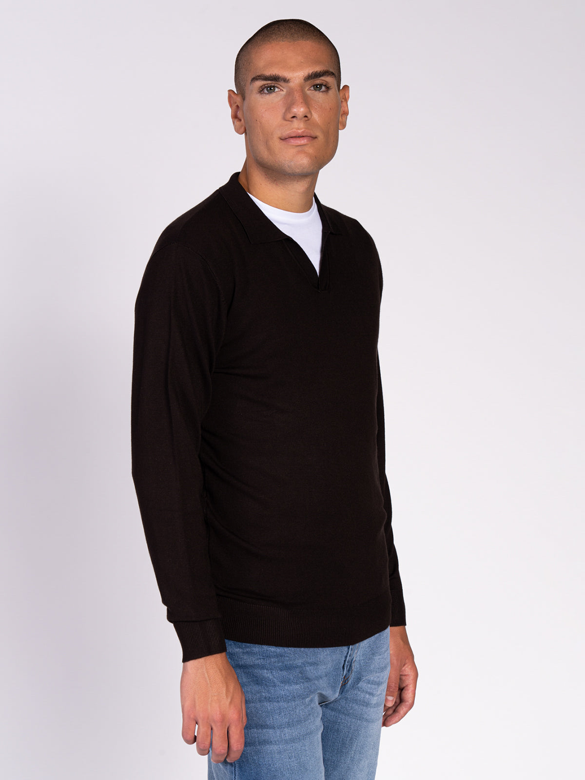 MAGLIA COLLO DERBY|Colore:Caffe'