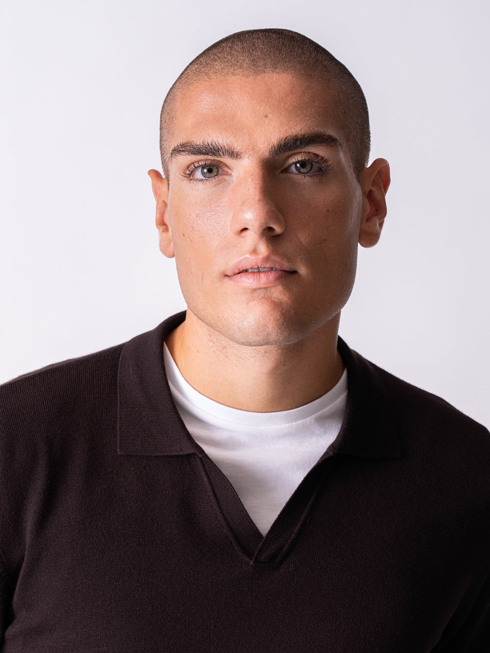 MAGLIA COLLO DERBY|Colore:Caffe'