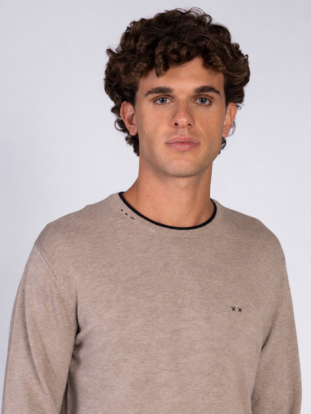 MAGLIA GIROCOLLO|Colore:Beige