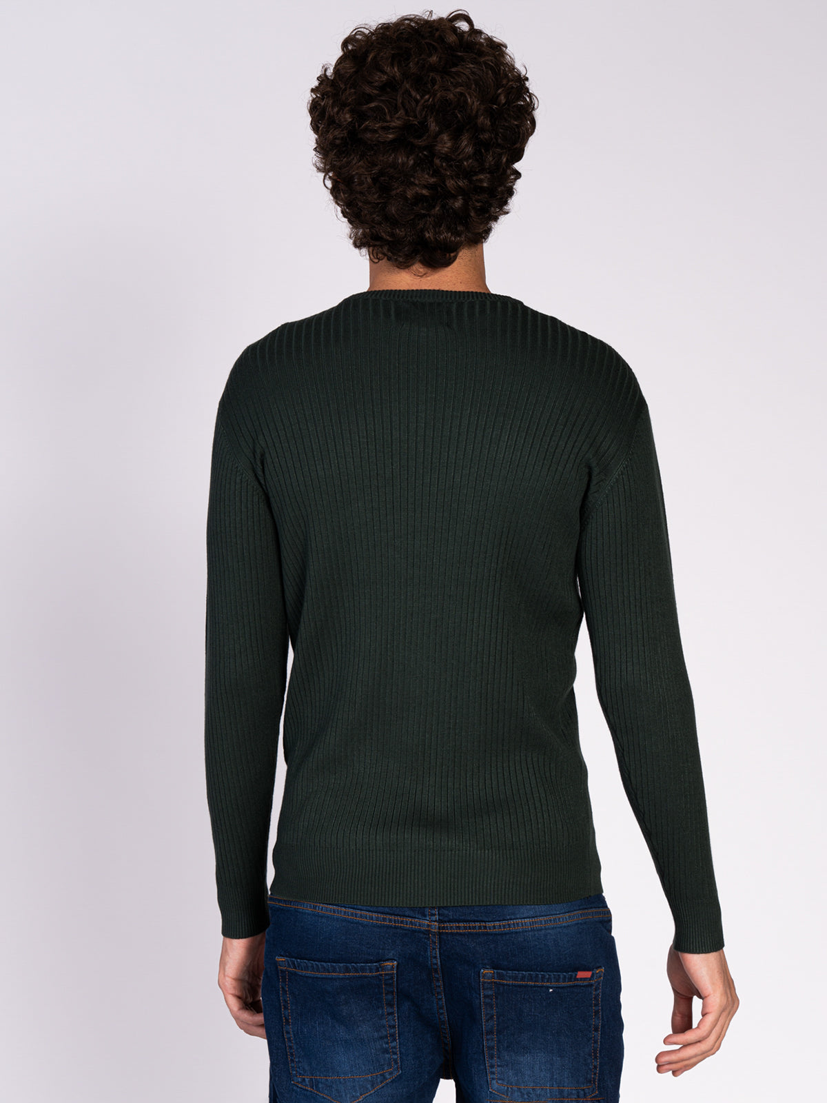 MAGLIA GIROCOLLO A COSTE|Colore:Verde militare