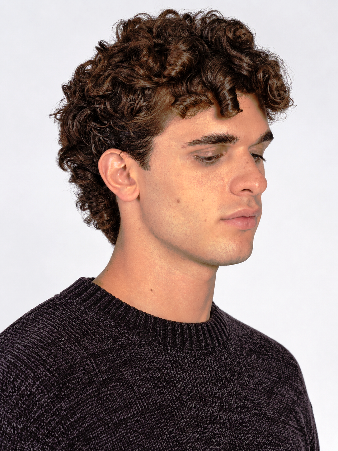 MAGLIA CINIGLIA RASATA|Colore:Caffe'