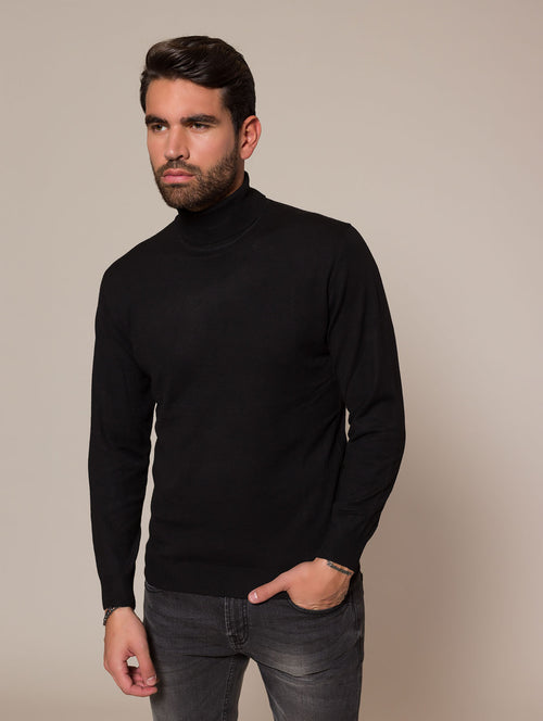 Maglia collo alto basic|Colore:Nero