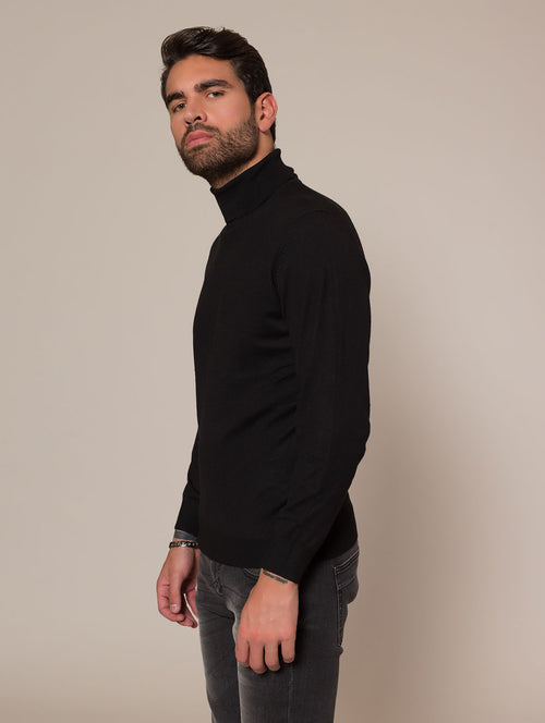 Maglia collo alto basic|Colore:Nero