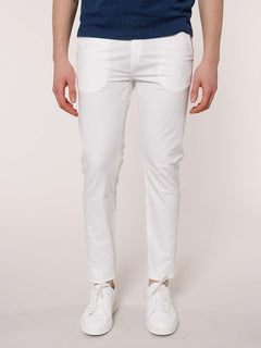 Pantaloni raso tasca America|Colore:Bianco