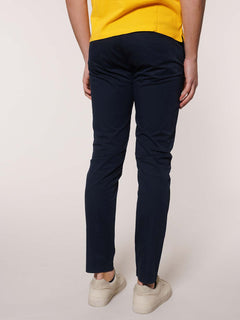 Pantaloni raso tasca America|Colore:Navy